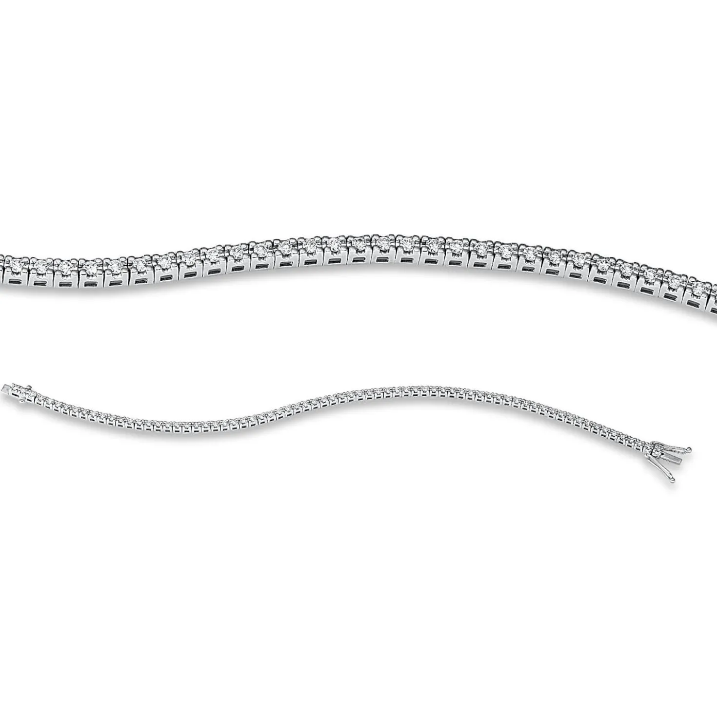 Armband aus 750 Gold Weißgold 72 Brillanten 1,03ct TW-SI B:2,2mm L:18cm