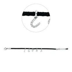 Armband aus 750 Gold Weißgold 40 Brillanten 0,21ct TW-SI B:4,7mm L:19cm