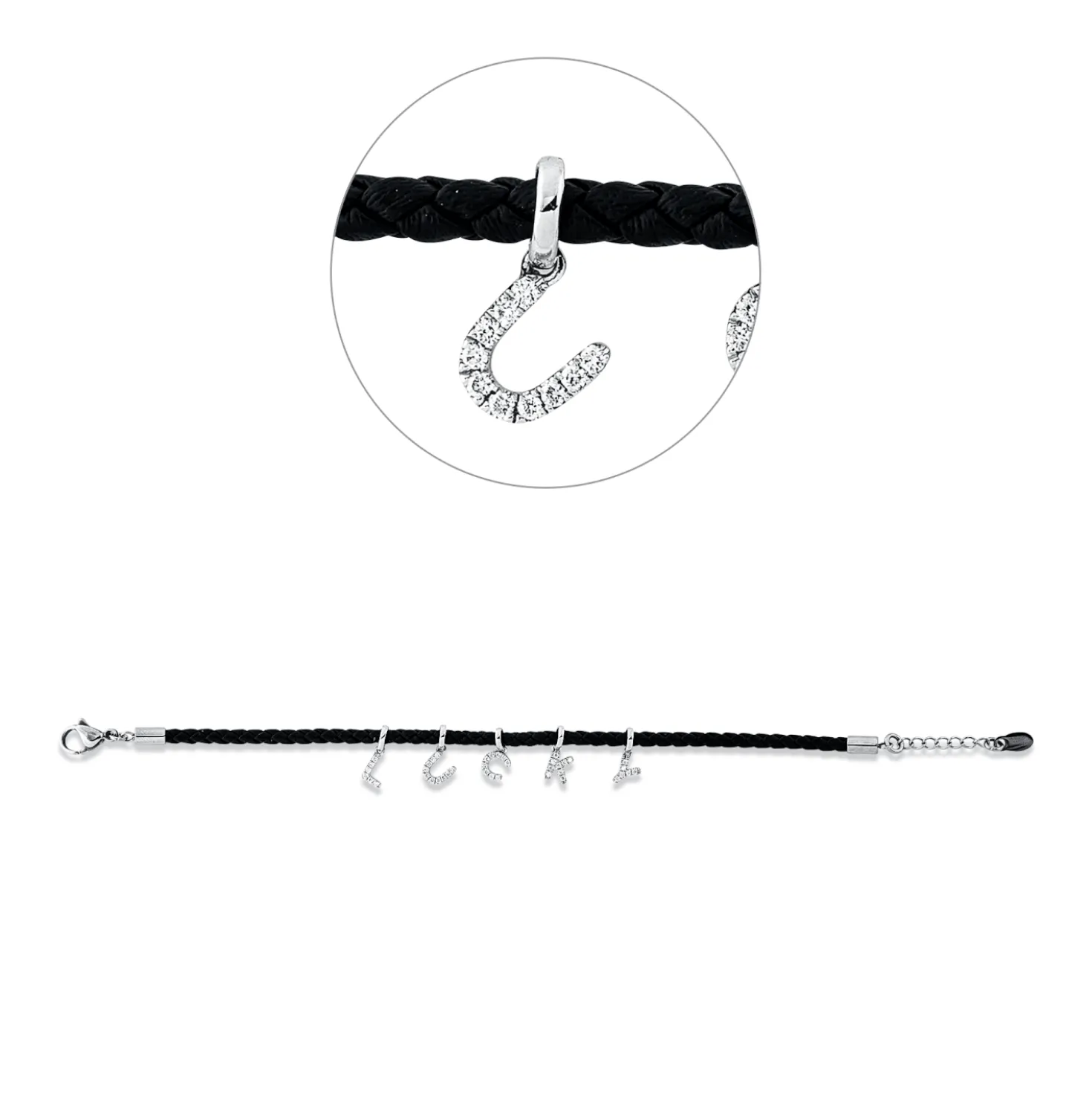 Armband aus 750 Gold Weißgold 40 Brillanten 0,21ct TW-SI B:4,7mm L:19cm