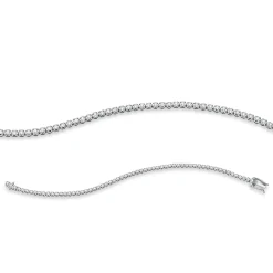 Armband aus 750 Gold Weißgold 61 Brillanten 1,01ct TW-SI B:2,8mm L:18cm 4er-Krappe