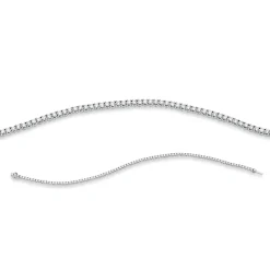 Armband aus 750 Gold Weißgold 91 Brillanten 2,05ct TW-SI B:2,5mm L:18cm 4er-Krappe