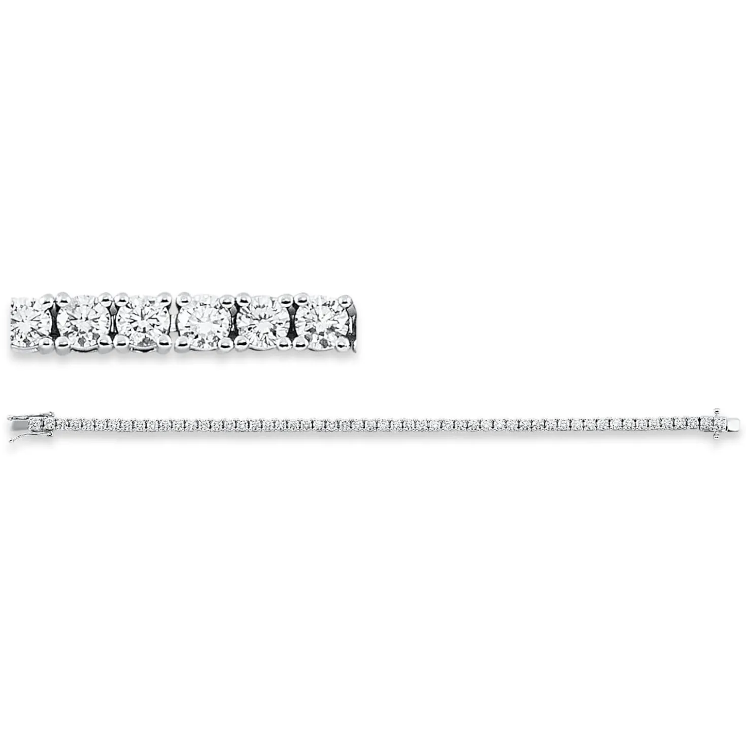 Armband aus 750 Gold Weißgold 54 Brillanten 4,05ct TW-SI L:17,8cm