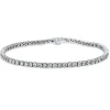 Armband aus 750 Gold Weißgold 64 Brillanten 4,02ct TW-SI L:17,8cm 4er-Krappe