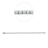 Armband aus 750 Gold Weißgold 48 Brillanten 2,41ct TW-VSI B:3,4mm L:18cm