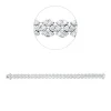 Armband aus 750 Gold Weißgold 162 Brillanten 6,43ct TW-VSI/SI L:17cm
