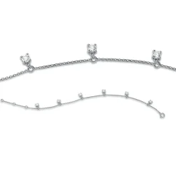Armband aus 750 Gold Weißgold 6 Brillanten 0,57ct W-SI L:18cm