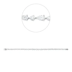 Armband aus 750 Gold Weißgold 38 Diamanten 5,43ct TW-SI B:4,3mm L:18cm