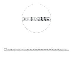 Armband aus 750 Gold Weißgold 100 Diamanten 1,87ct TW-SI B:6,2mm L:19cm