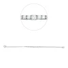 Armband aus 585 Gold Weißgold 21 Diamanten 0,99ct TW-SI B:3,5mm L:17,8cm