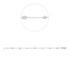 Armband aus 750 Gold Weißgold 65 Diamanten 0,6ct TW-SI B:4,3mm L:18cm