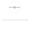 Armband aus 750 Gold Weißgold 5 Diamanten 0,16ct TW-SI B:3,8mm L:17,8cm
