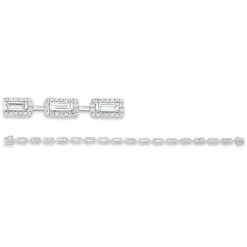 Armband aus 750 Gold Weißgold 323 Diamanten 2,61ct TW-SI L:18cm