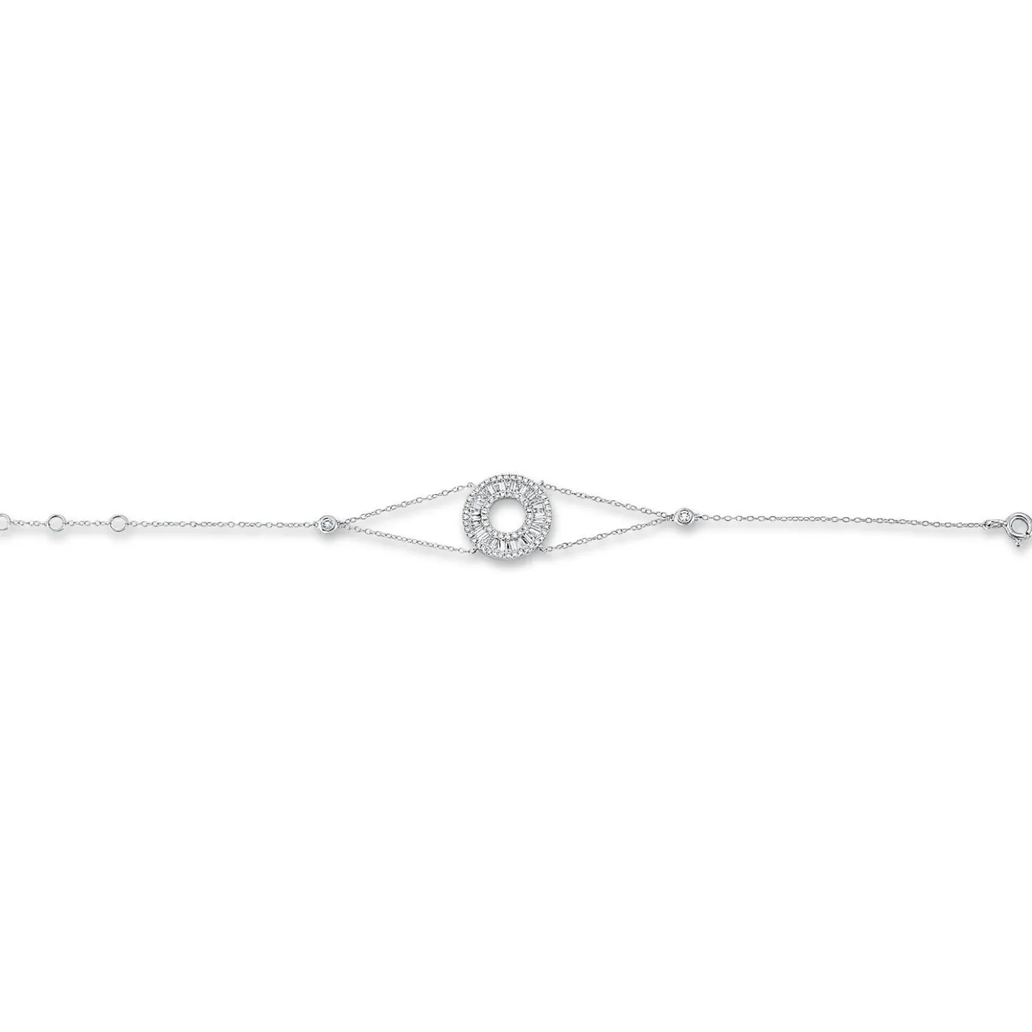 Armband aus 750 Gold Weißgold 99 Diamanten 0,78ct TW-SI L:17,5cm