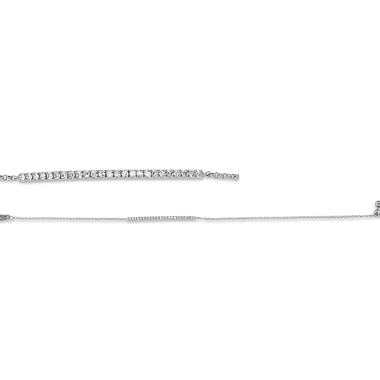 Armband aus 750 Gold Weißgold 25 Diamanten 0,15ct W-SI L:17,8cm