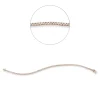 Armband aus 750 Gold weiß/rot 89 Brillanten 1ct TW-SI B:1,8mm L:18cm 4er-Krappe