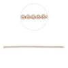 Armband aus 750 Gold weiß/rot 43 Brillanten 2,5ct TW-SI B:3,9mm L:18cm Zarge