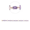 Armband aus 750 Rotgold 19 Amethyste 15,1ct lila 19 Brillanten 0,33ct TW-SI
