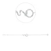 Armband aus 750 Weißgold 34 Brillanten 0,33ct braun B:21,5mm L:16,5cm