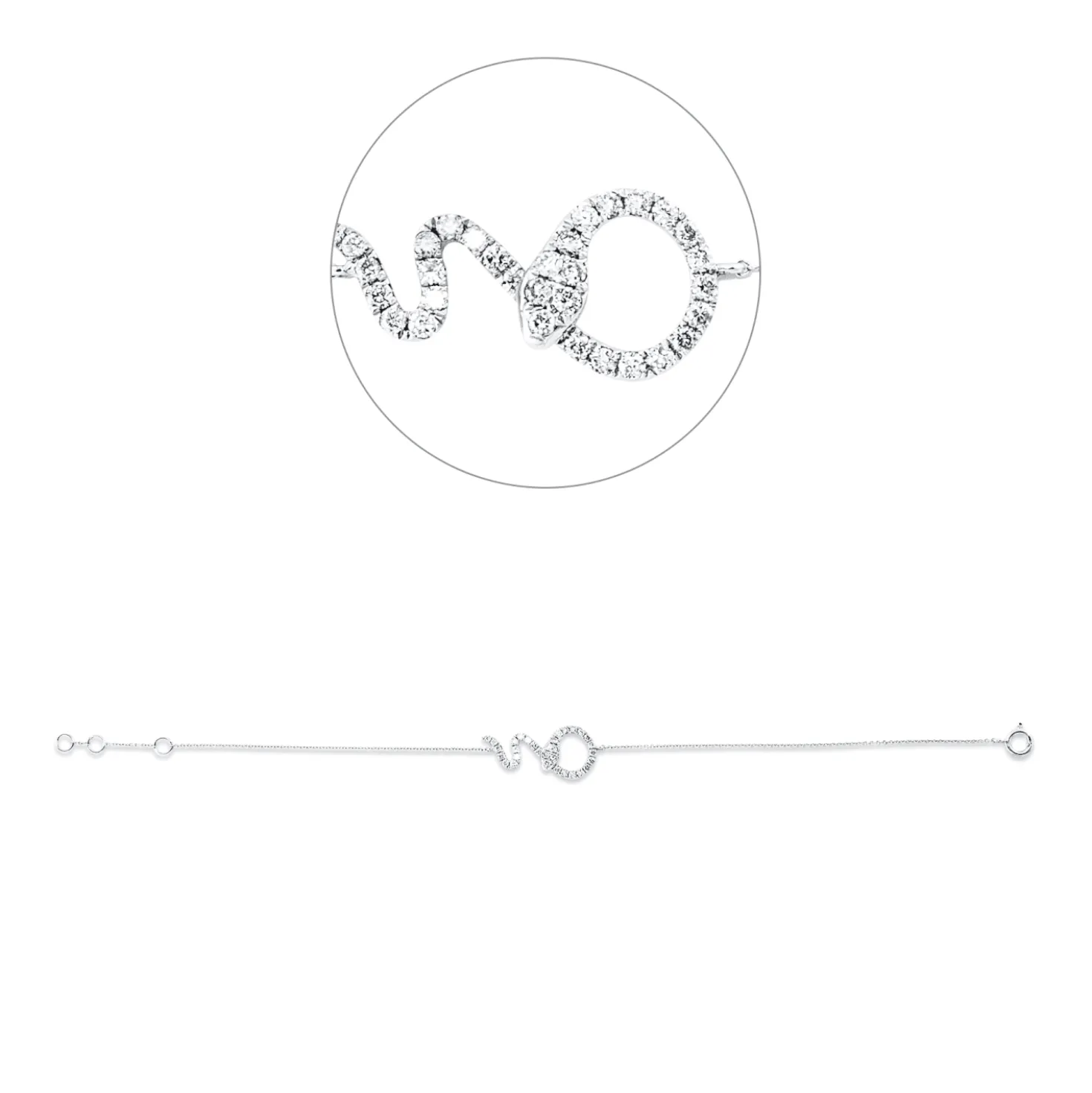 Armband aus 750 Weißgold 34 Brillanten 0,33ct braun B:21,5mm L:16,5cm