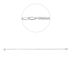 Armband aus 750 Weißgold 41 Brillanten 0,52ct TW-SI B:1,5mm L:17,8cm