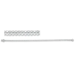 Armband aus 750 Weißgold 267 Brillanten 3,69ct TW-SI B:3,3mm L:17,8cm