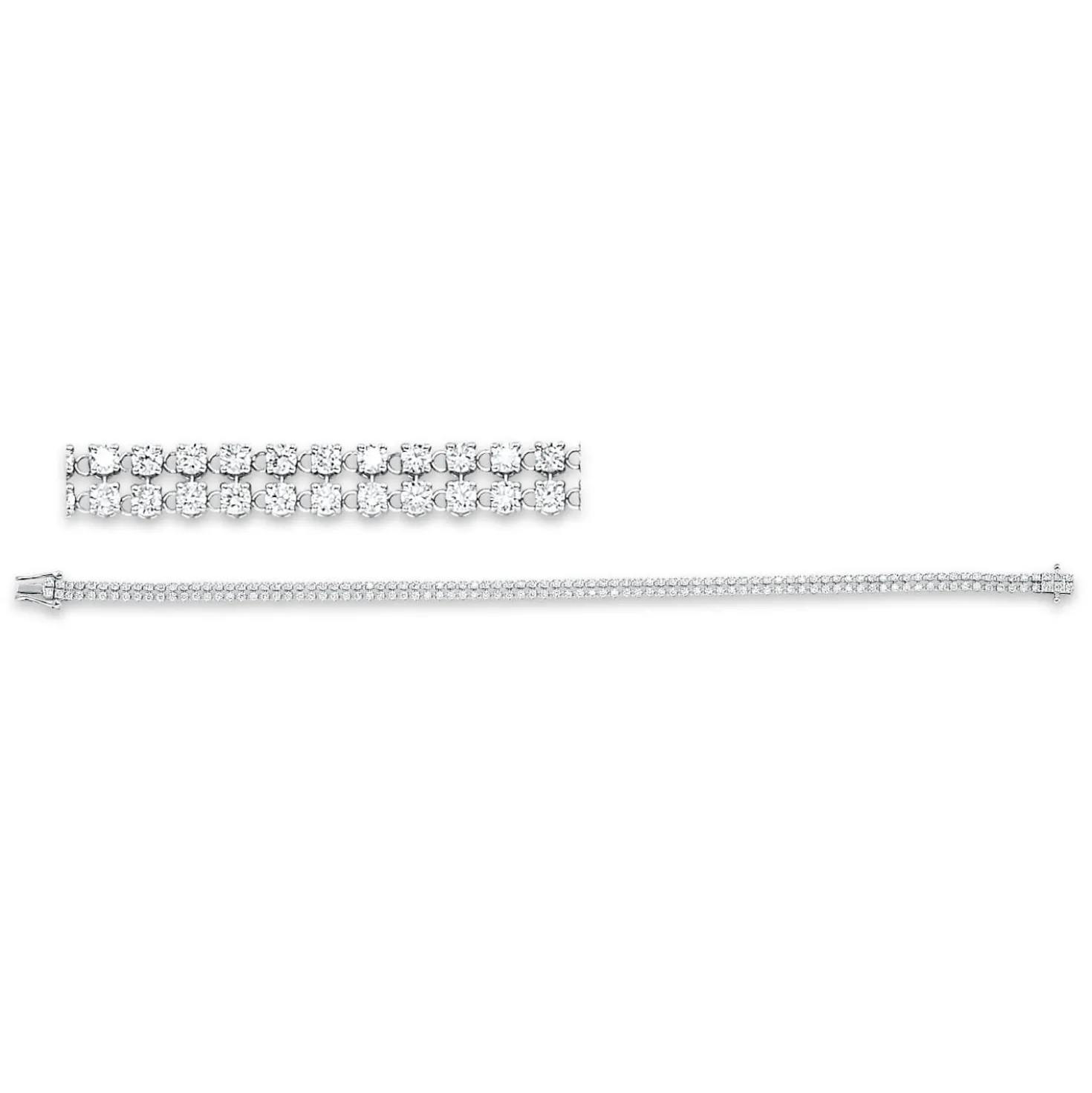 Armband aus 750 Weißgold 267 Brillanten 3,69ct TW-SI B:3,3mm L:17,8cm
