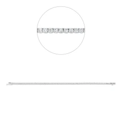 Armband aus 750 Weißgold 94 Brillanten 1,82ct TW-SI B:1,8mm L:1,9 cm