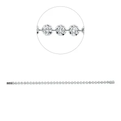 Armband aus 585 Weißgold 35 Brillanten 3,59ct TW-SI B:450mm L:17,8cm