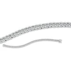 Armband aus 750 Weißgold 504 Brillanten 1,44ct TW-SI B:4,9mm L:16,5cm