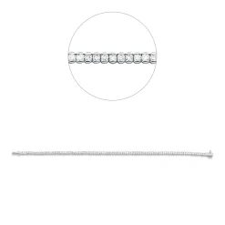 Armband aus 750 Weißgold 93 Brillanten 1,95ct TW-SI B:2,6mm L:17,5cm