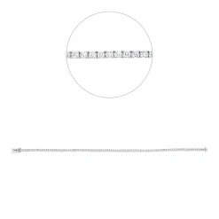 Armband aus 750 Weißgold 95 Brillanten 1,05ct TW-SI B:1,6mm L:17,5cm 4er-Krappe