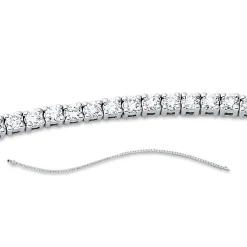 Armband aus 750 Weißgold 82 Brillanten 2,07ct TW-SI B:1,7mm L:17,8cm 4er-Krappe