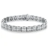 Armband aus 750 Weißgold 344 Diamanten 8,01ct TW-SI B:7,5mm L:17,5cm