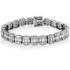 Armband aus 750 Weißgold 212 Diamanten 17,15ct W-VSI/SI B:8,9mm L:17,5cm