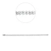 Armband aus 750 Weißgold 45 Diamanten Navette-Schliff 9,3ct F-SI B:5mm L:17,5cm
