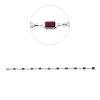 Armband aus 750 Weißgold 10 Rubine 2,73ct rot 10 Brillanten 0,21ct F-VSI L:18cm