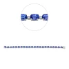 Armband aus 585 Weißgold 22 Tansanite 10,71ct blau 22 Brillanten 0,49ct TW-SI