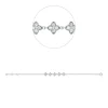 Armband 5 Blumen aus 750 Weißgold 25 Brillanten 0,59ct W-SI B:6,3mm L:17,5cm