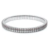 Armband Flex-Band 2-reihig aus 750 Weißgold 172 Diamanten 9,47ct Ø65mm 4er-Krappe