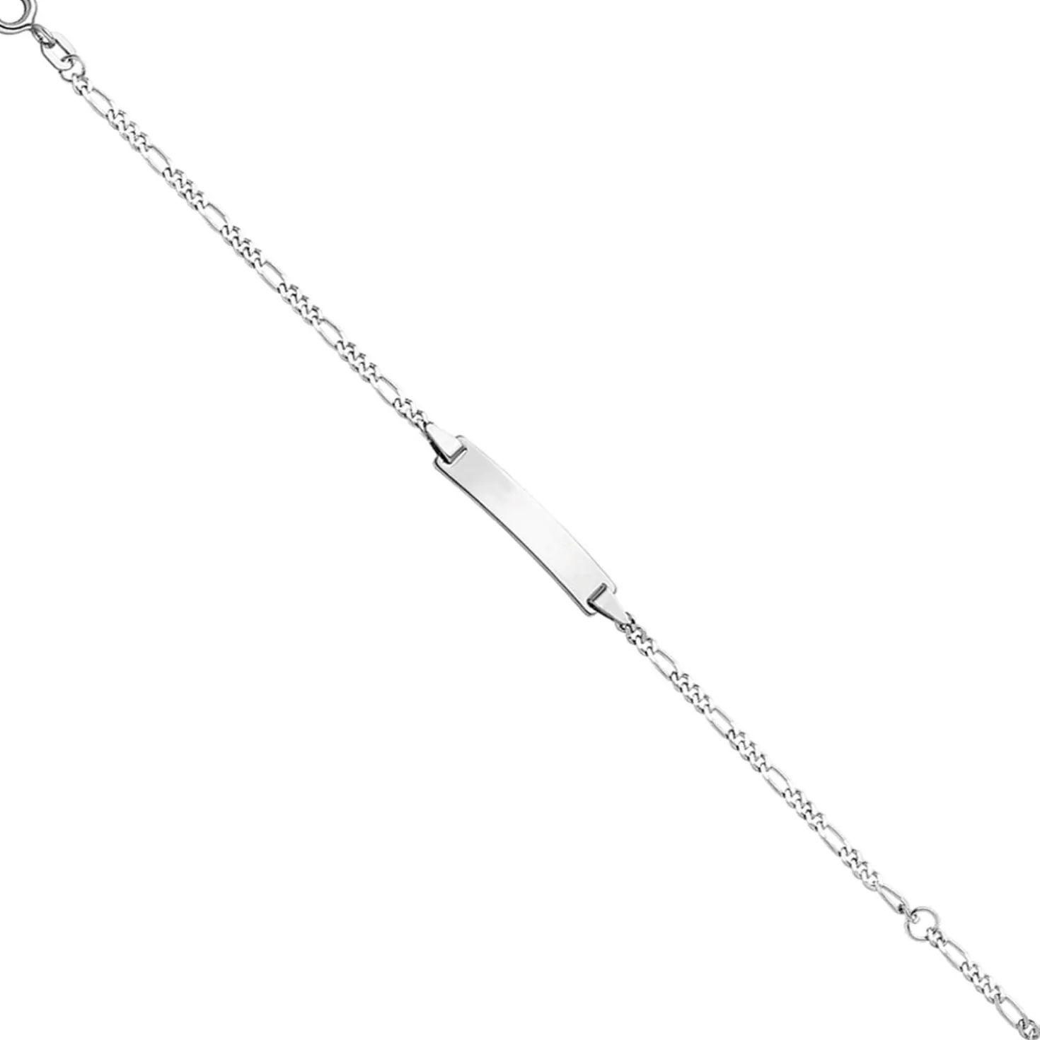 Armband für Kinder, Figaroarmband schlicht, aus 925 Silber, 14-16cm
