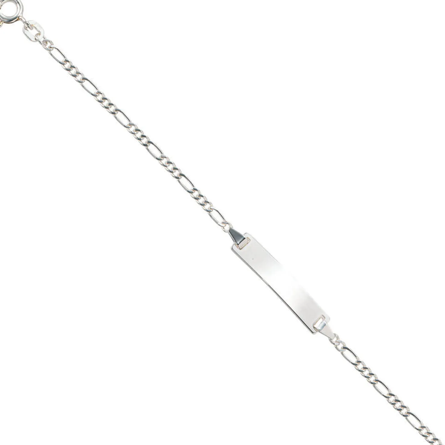 Armband für Kinder, Figaroarmband schlicht, aus 925 Silber, 14-16cm