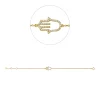 Armband Hand aus 750 Gelbgold 45 Brillanten 0,09ct TW-SI B:8,2mm L:18cm
