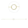 Armband Kreis aus 750 Gold Gelbgold 28 Brillanten 0,07ct TW-SI L:18cm