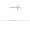 Armband Kreuz aus 750 Weißgold 21 Brillanten 0,17ct TW-SI B:10,2mm L:16,5cm