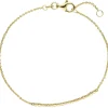 Armband mit 7 Diamanten Brillanten 0,06 Ct 585 Gold Gelbgold 17,5cm