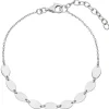Armband 925 Silber rhodiniert Plättchen Rundankerkette Armschmuck 16-19cm