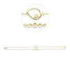 Armband Tropfen aus 750 Gelbgold 8 Diamanten 0,29ct TW-SI B:12mm L:19cm