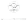 Armband Tropfen aus 750 Weißgold 8 Diamanten 0,29ct TW-SI B:12mm L:19cm