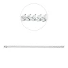 Armband 750 Weißgold 52 Diamanten Tropfen-Schliff 7,35ct F-VSI B:4,4mm L:16,3cm