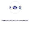Armband 750 Weißgold 18 Tansanite 8,08ct blau 51 Brillanten 0,23ct F-VSI L:17,5cm